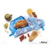 Roll'eat nachhaltige Pausenbrot-Verpackung - Patchwork-blue