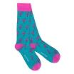 Swole Panda Socks - Bamboo Socks - Flamingo Socken (Größe 37-40)