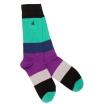 Swole Panda Socks - Bamboo Socks - Green Large Stripe Socken (Größe 40-45)