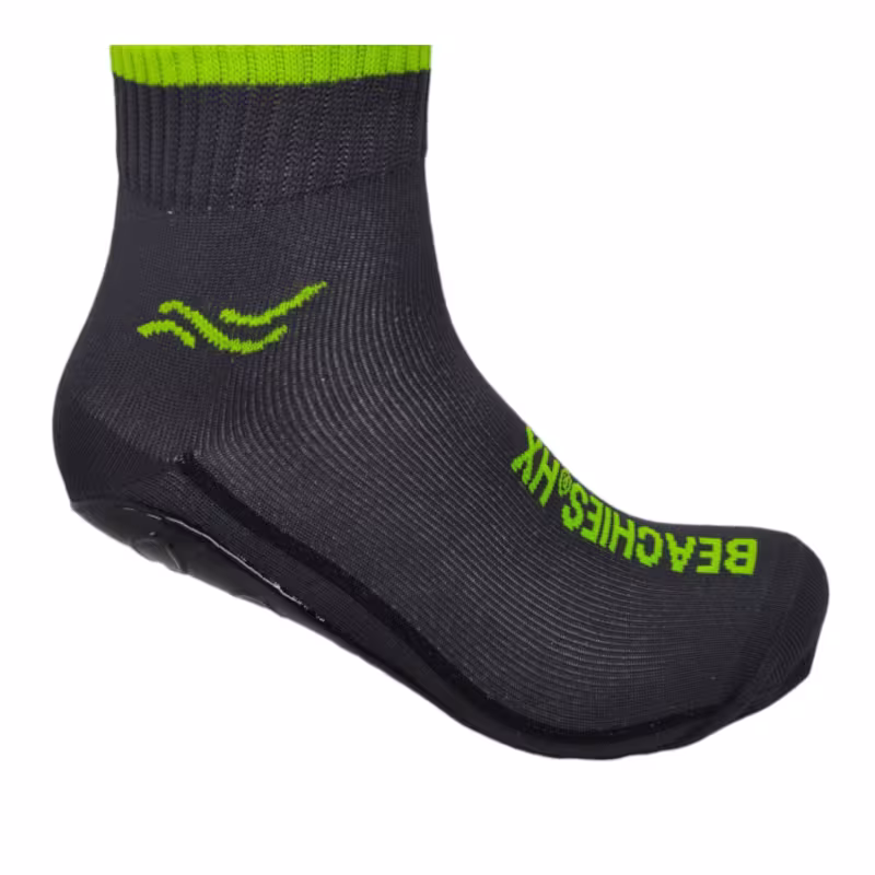 Watt-/Strandsocke mit schnittfester Sohle in grau grün