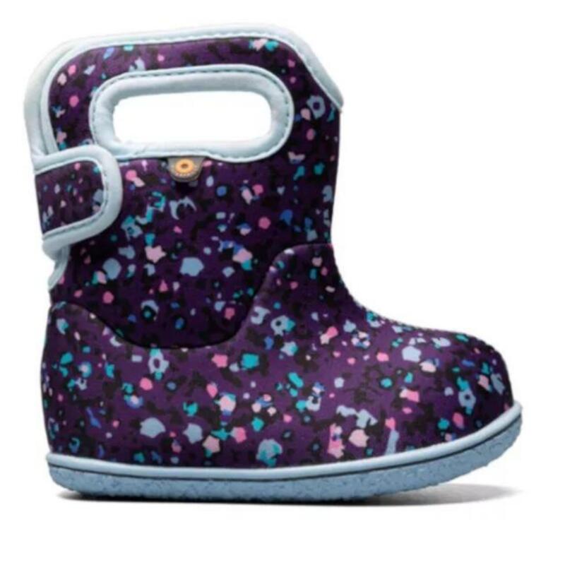 Bogs Boots wasserdichte Winterstiefel für Kinder in lila mit Konfetti-Muster