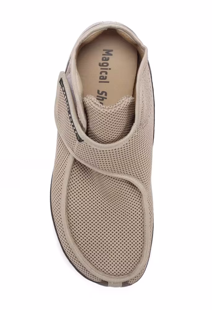 MS Recovery beige -ultraleichte Magical Shoes - Klettverschlu&szlig;- Barfu&szlig;schuhe