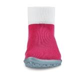 Leguanito Sockenschuh für Kinder, geschütztes Laufen wie barfuß - pink frontal