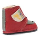 Winter Kinder Barfußschuhe Magical Shoes Ziu Ziu rot-grau
