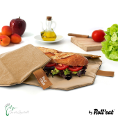 Roll'eat nachhaltige Pausenbrot-Verpackung - brown