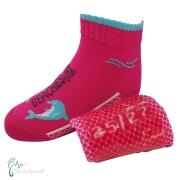 BEACHIES Kinder-HX Sohle- Wattsocken / Aquasocken-Pink-Delfin
