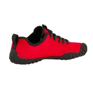 Ballop Sneaker aus Wolle in der Farbe rot schräg hinten