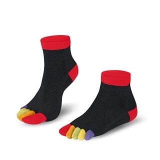 Knitido Zehensocke mit bunten Zehen in der Farbe Rainbow