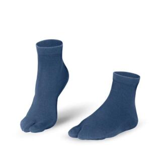 Knitido Zwei-Zehen-Socken in blau- wadenlang