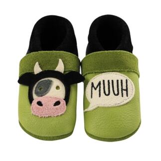 Pantolinos Kinder Hausschuhe - Lauflernschuhe - Krabbelschuhe Kuh + Muh