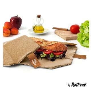 Roll'eat nachhaltige Pausenbrot-Verpackung - brown