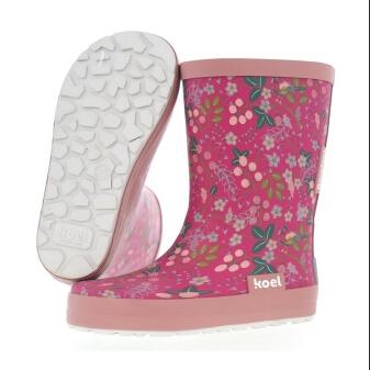 Koel Shoes - Wellie Bare Print- Kinder Gummistiefel - Flower Fuchsia