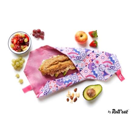 Roll′eat nachhaltige Pausenbrot-Verpackung - Patchwork-purple