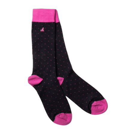 Swole Panda Socks - Bamboo Socks - Spotted Pink Socken (Größe 40-45)
