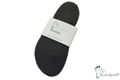 Huarache Barfußgefühl Sandalen - handgefertigt - vegan - schwarz / schwarz