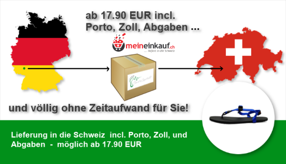 Lieferung in die Schweiz - ab 17,90 EUR incl. Porto, Zoll, und Abgaben
