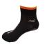 Beachies Watt-/Strandsocke mit schnittfester Sohle in schwarz mit orangenem Bund seitlich