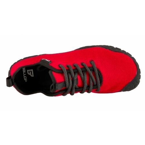 Ballop Sneaker aus Wolle in der Farbe rot Draufsicht