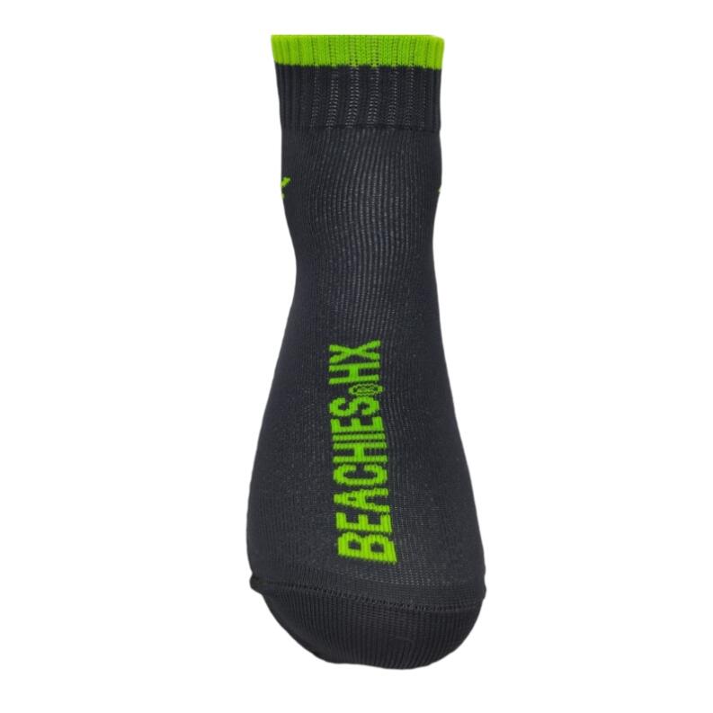 Watt-/Strandsocke mit schnittfester Sohle in grau grün frontal