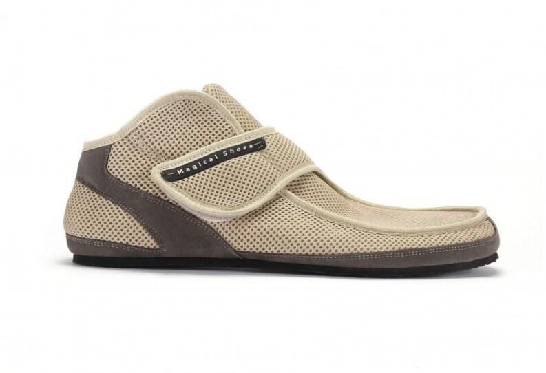 MS Recovery beige -ultraleichte Magical Shoes - Klettverschluß- Barfußschuhe