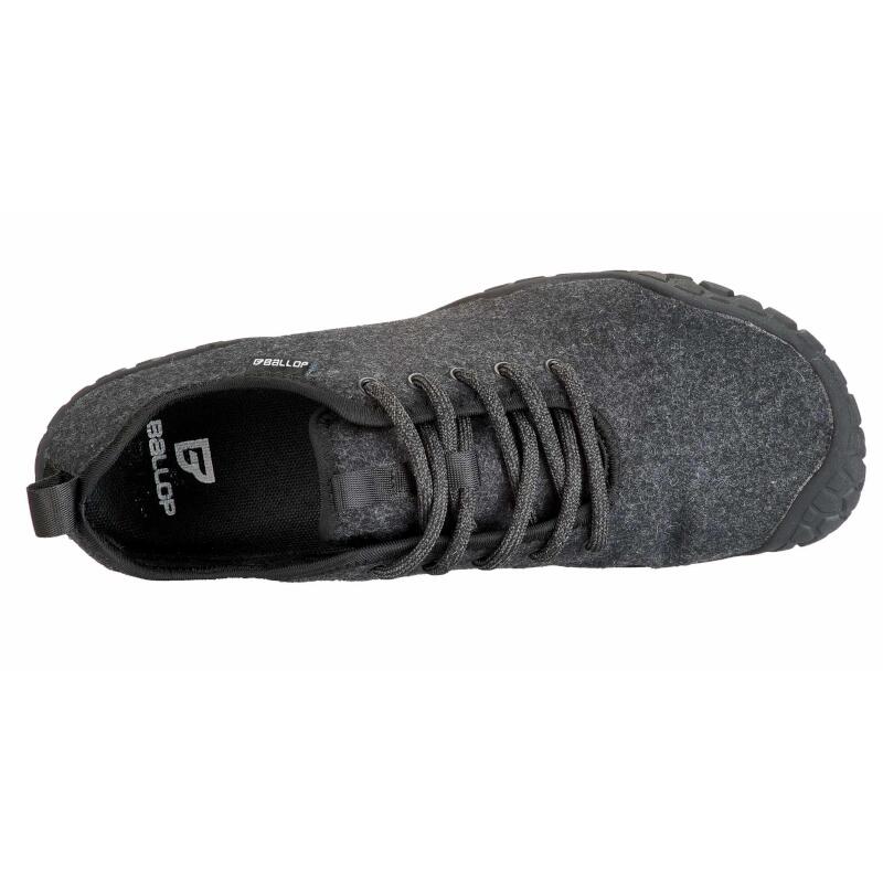 Ballop Sneaker aus Wolle in der Farbe dunkelgrau draufsicht