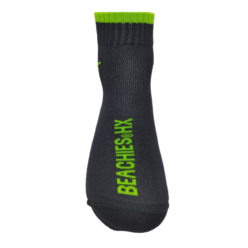 Watt-/Strandsocke mit schnittfester Sohle in grau grün frontal