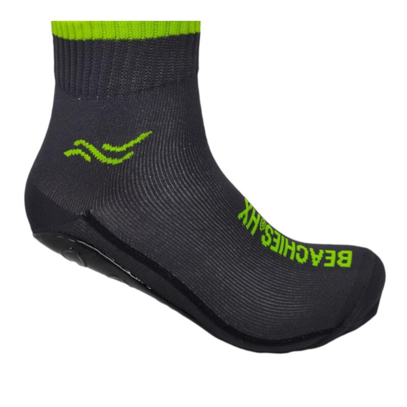 Watt-/Strandsocke mit schnittfester Sohle in grau grün